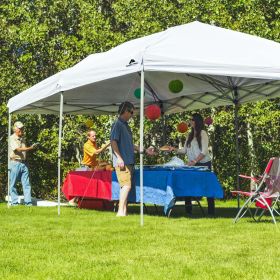 20' x 10' Straight Leg (200 SF Coverage); White; Outdoor Easy Pop-Up Canopy