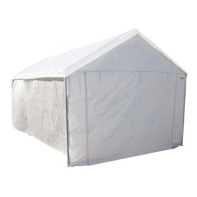 10' x 20' Rectangular Area Carport Enclosure Kit; White