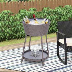 Outdoor Patio Rattan Freezer