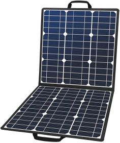 50W 18V Portable Solar Panel; Foldable Solar Charger with 5V USB 18V DC Output Compatible with Portable Generator; Smartphones; Tablets and More