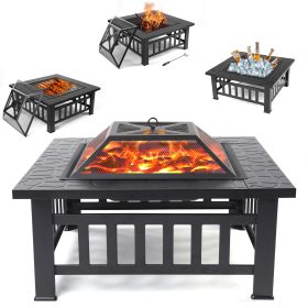 Outdoor fire pit; high quality hexagonal steel fire pit with flame retardant cover