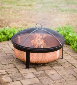 Wood Burning Copper Fire Pit; 30-inch diameter and 22-inch Height