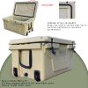 Khaki color ice cooler box 65QT camping ice chest beer box outdoor fishing cooler