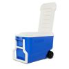 38 qt. Freezer on wheels; blue