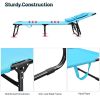 Folding Chaise Lounge Chair Adjustable Outdoor Patio Beach Camping Recliner Turquoise