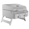 Stainless Steel 2 Burner Tabletop Propane Gas Grill