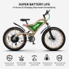 AOSTIRMOTOR 26" 1500W Electric Bike Fat Tire 48V 15AH Removable Lithium Battery for Adults S18-1500W