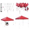 10X10ft EZ Pop Up Canopy Folding Gazebo/Red