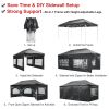 10X20ft EZ Pop Up Canopy Folding Gazebo/Black