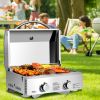 2 Burner Portable BBQ Table Top Propane Gas Grill Stainless Steel