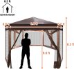 Outdoor Gazebo Patio Hexagonal Canopy Tent Sun Shade with Mosquito Netting and Carry Bag for Backyard Party