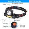 LED Headlight Super Bright Head Torch USB Rechargeable Headlamp