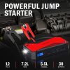 DBPOWER 800A Peak 18000mAh Portable Car Jump Starter (up to 7.2L Gas/5.5L Diesel Engine) Portable Battery Booster with LCD Screen (Red)