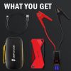 DBPOWER 800A Peak 18000mAh Portable Car Jump Starter (up to 7.2L Gas/5.5L Diesel Engine) Portable Battery Booster with LCD Screen (Red)