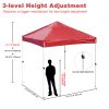 10X10ft EZ Pop Up Canopy Folding Gazebo/Red