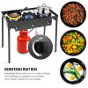 Portable Propane 225; 000-BTU 3 Burner Gas Stove Outdoor Camping Stove Grill