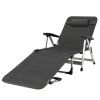 Beach Folding Chaise Lounge Recliner with 7 Adjustable Positions