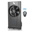 Humidifier and Misting Fan with Remote Control; 3 Speed Settings; with 2.5L Water Tank; with Automatic Shut-off Timer; Indoors; Black