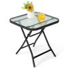 18 Inch Square Patio Bistro Table with Rustproof Frame