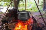 Cast iron pre-seasoned African skillet with lid 10 qt size