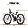 AOSTIRMOTOR New Fat Tire Adults Electric Bicycle 26 In. Electric Mountain Bike 36V 13AH S07-P(No fenders)