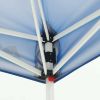 10x10 Diagonal Leg Blue Top Instant Awning