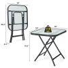 18 Inch Square Patio Bistro Table with Rustproof Frame