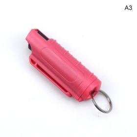 20ml Pepper Spray Tank Mini Portable Self Defense Spray Tank EDC Outdoor Safety Protection Pepper Spray Wolfproof Keychain (Color: PINK)