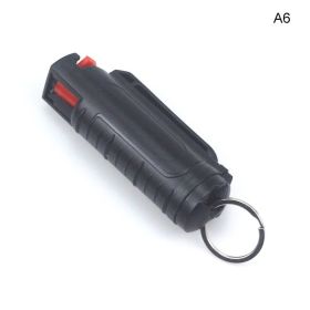 20ml Pepper Spray Tank Mini Portable Self Defense Spray Tank EDC Outdoor Safety Protection Pepper Spray Wolfproof Keychain (Color: Black)