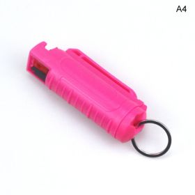 20ml Pepper Spray Tank Mini Portable Self Defense Spray Tank EDC Outdoor Safety Protection Pepper Spray Wolfproof Keychain (Color: Rose Red)