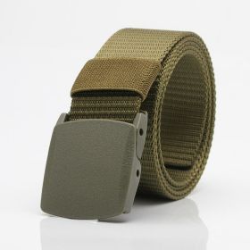 1pc Men's Nylon Automatic Belt; 6 Colors Available (Color: Green)