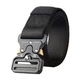 1pc Men's Trendy Simple Vintage Multi-Functional Nylon Sport Belt Gift For Boyfriend And Father (Color: Black)