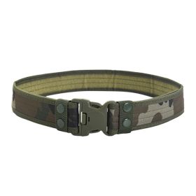 1pc Men's Outdoor Canvas Belt 2 Inch Wide Plastic Buckle Military Tactical Waist Belt Work Belt (Color: Color No.1)