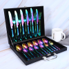 Elegant Western High-End Stainless Steel Tableware 24 Piece Set