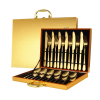 Elegant Western High-End Stainless Steel Tableware 24 Piece Set