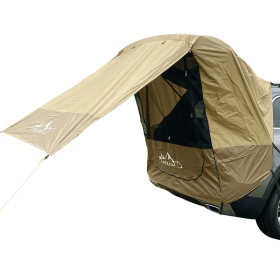 Outdoor Hiking Travel Car Tail Car Side Trunk Canopy Camping Camping Tent (Color: Khaki)