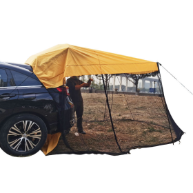 Beach Camping Mosquito-proof Sunshade Tent With Extended Rear End (Color: Yellow)