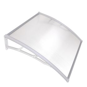 100x100 5mm PC Hollow Sheet Awning (Color: White)