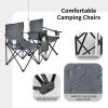 Portable Folding Picnic Double Chair With Umbrella