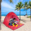 Pop Up Beach Tent Sun Shade Shelter Anti-UV Automatic Waterproof Tent Canopy for 2/3 Man w/ Net Window Storage Bag