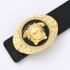 1pc Luxury Cowhide Beauty Head Smooth Buckle Leather Belt For Middle-aged And Young Men Extended Famous Brand Belt Pants Belt