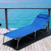 Folding Chaise Lounge Chair Bed Adjustable Outdoor Patio Beach