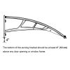 100x100 5mm PC Hollow Sheet Awning