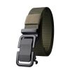 Men's Belt Automatic Metal Buckle Nylon Canvas Webbing Belt Outdoor Work Belt; Nylon Belt With Click Buckle