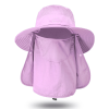 Fishing Hat/Boonie Hat; Detachable UV Sun Screen Wide Brim Hat With Face Cover & Neck Flap